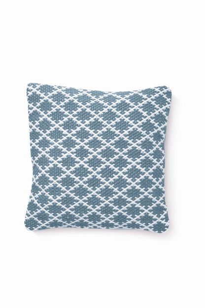Hug Rug Woven Trellis Throw Denim Blue
