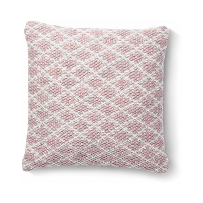 Hug Rug Woven Trellis Cushion Coral Pink