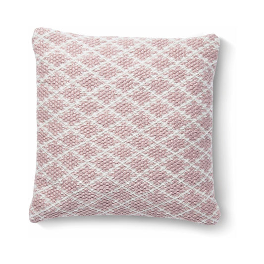 Hug Rug Woven Trellis Cushion Coral Pink