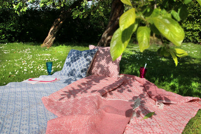 Hug Rug Woven Trellis Rug Coral Pink