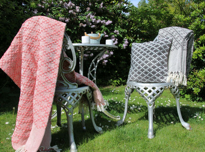 Hug Rug Woven Trellis Rug Coral Pink