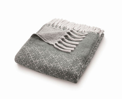 Hug Rug Woven Diamond Throw Warm Grey