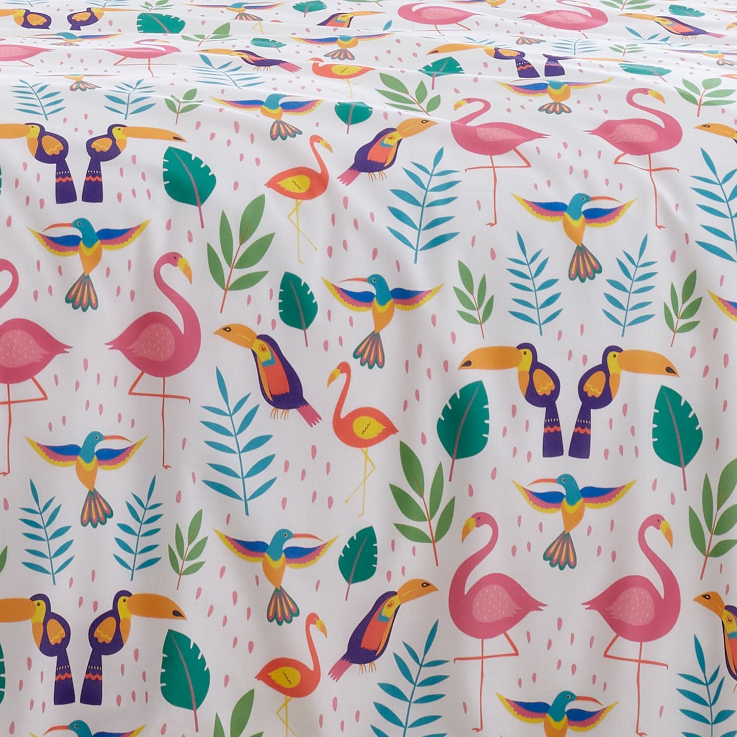 Tropical Flamingo Duvet Cover Set in Pink