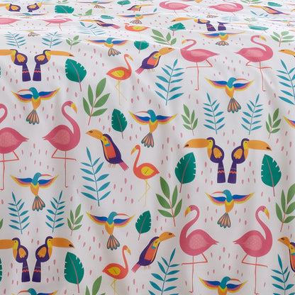 Tropical Flamingo Duvet Cover Set in Pink