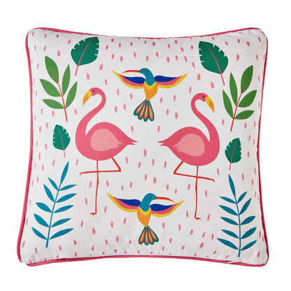 Tropical Flamingo Outdoor Cushion in Pink