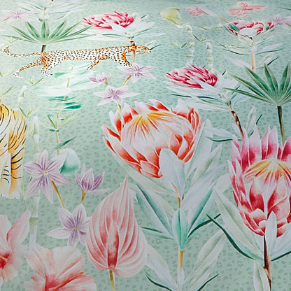 Tropical Leopard Duvet Cover Set in Green