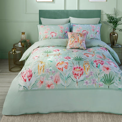 Tropical Leopard Duvet Cover Set in Green