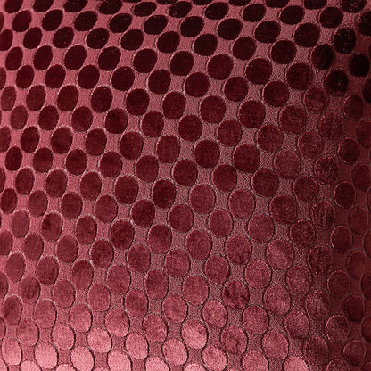 Velvet Spot Cushion in Burgundy