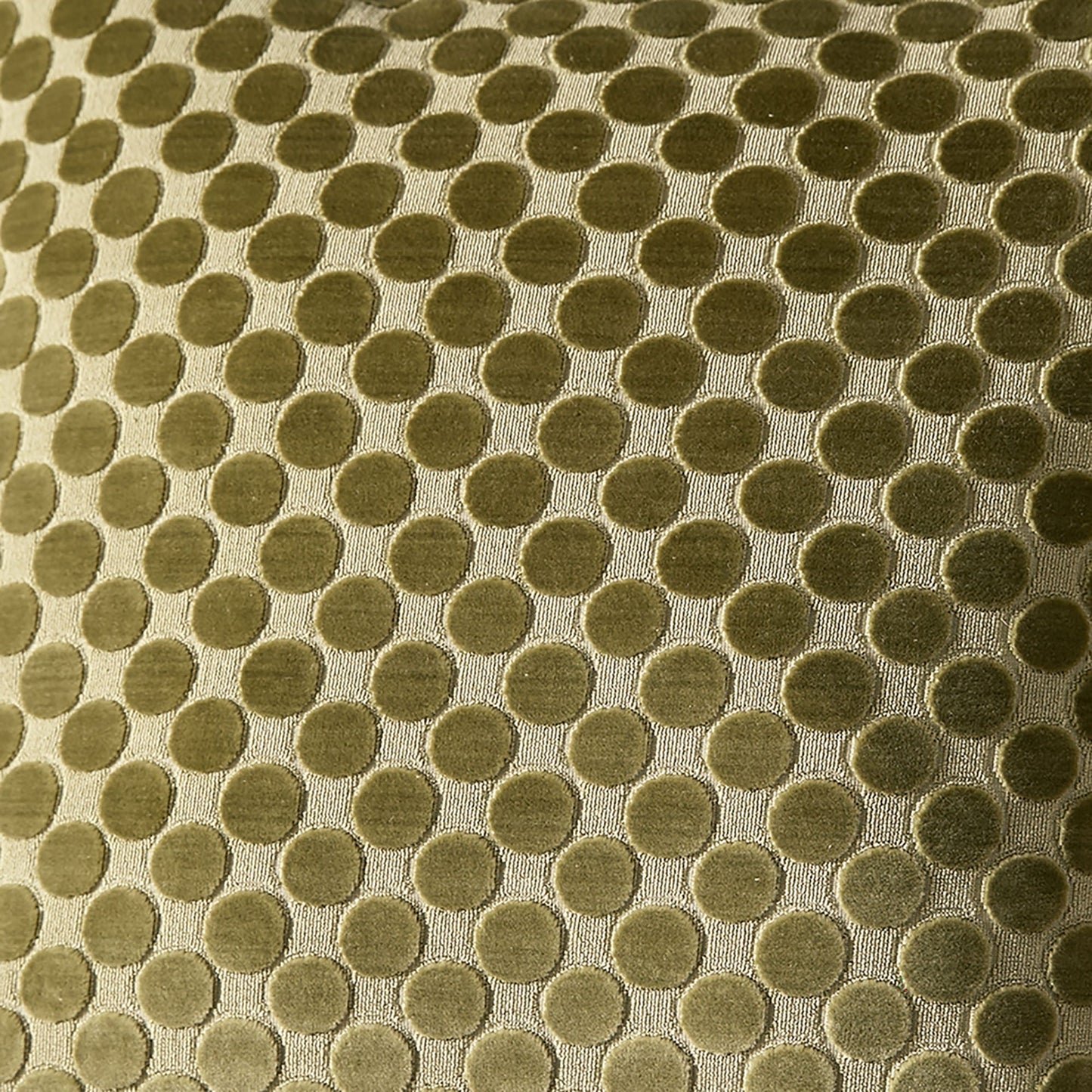 Velvet Spot Cushion in Green