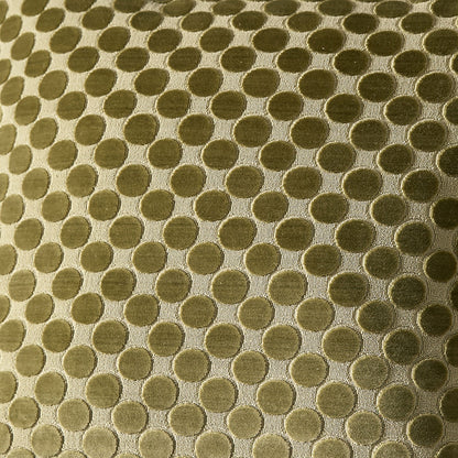 Velvet Spot Cushion in Green