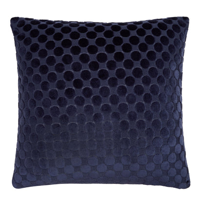 Velvet Spot Cushion in Navy
