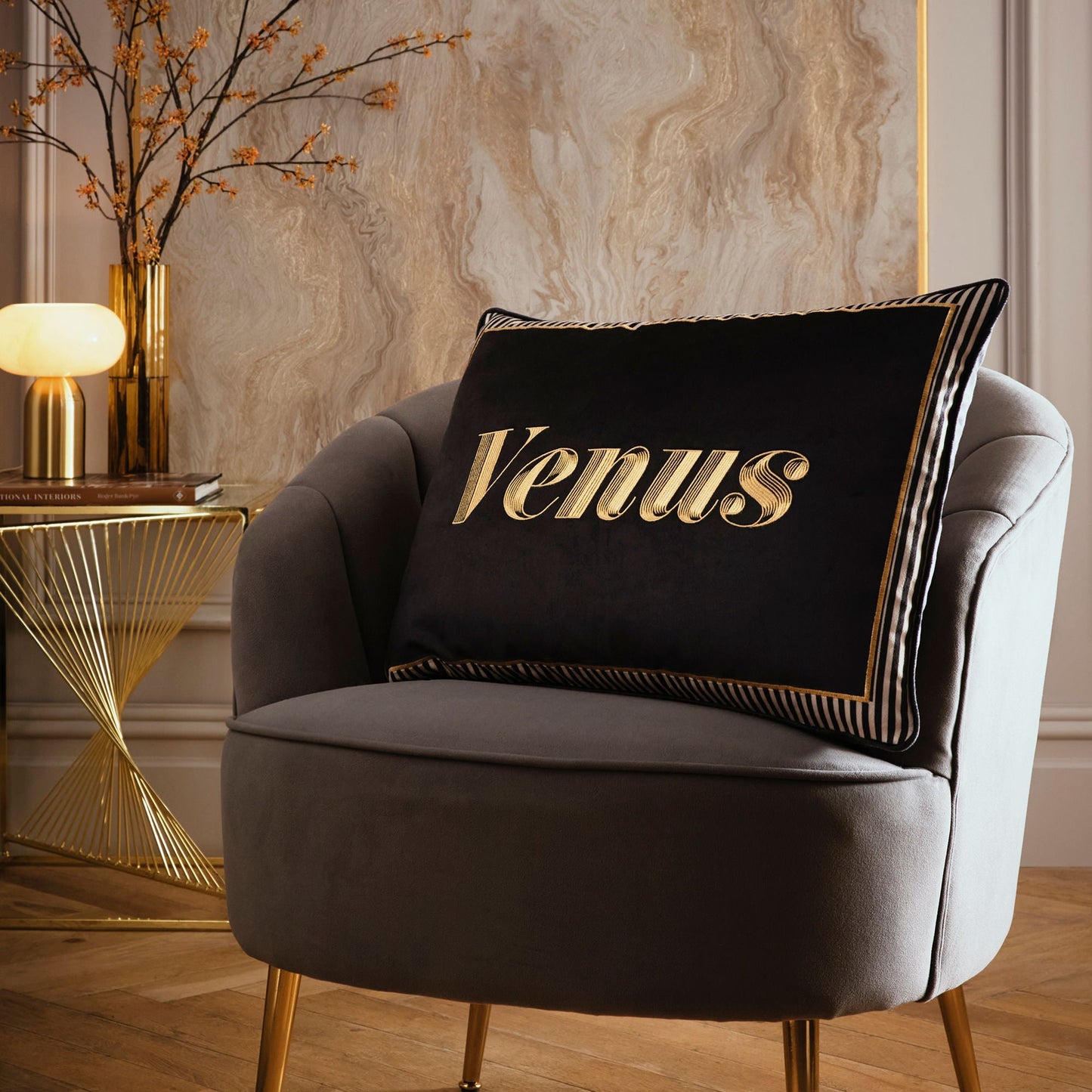 Venus Signature Cushion in Black