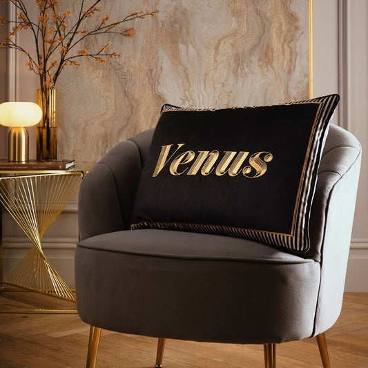Venus Signature Cushion in Black