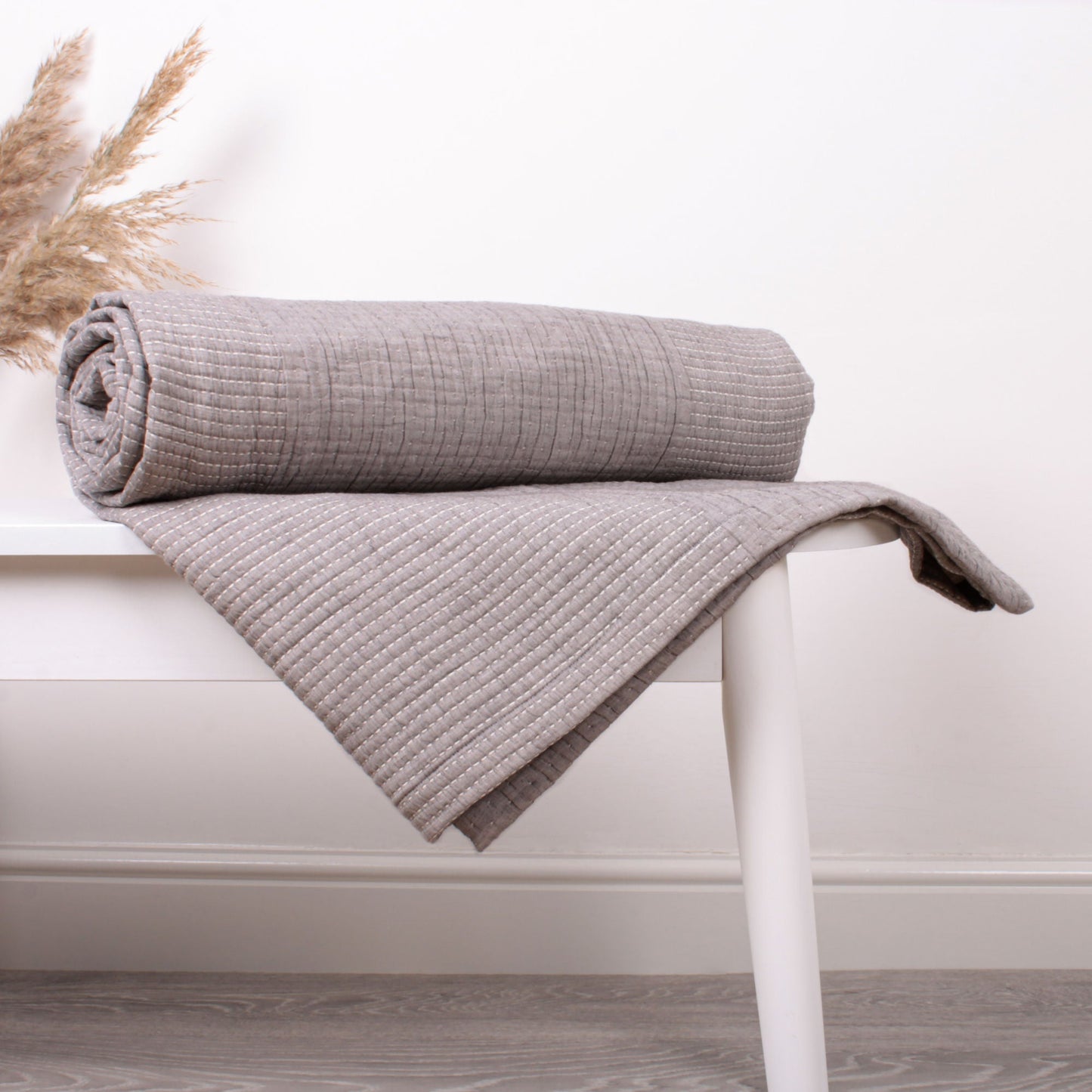 Verity Bedspread in Grey 150 x 200cm