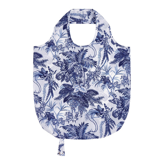 Willow Toile Foldable Tote Bag Medium in Blue