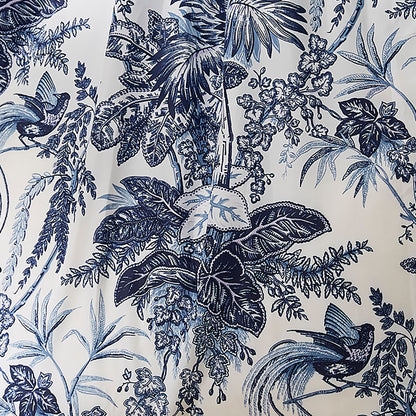Willow Toile Foldable Tote Bag Medium in Blue