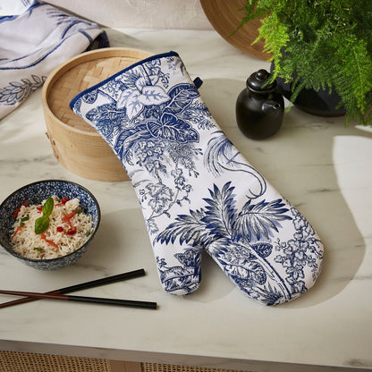 Willow Toile Gauntlet Oven Glove