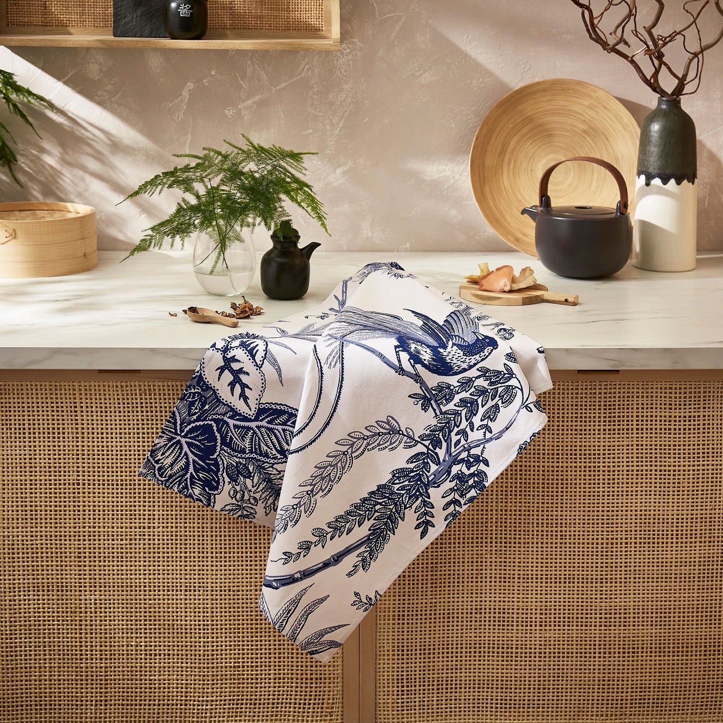 Willow Toile Cotton Tea Towel