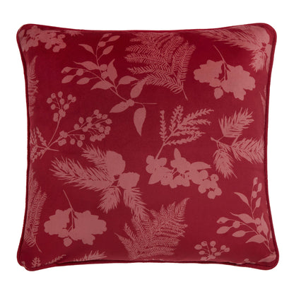 Winter Sprigs Cushion in Green