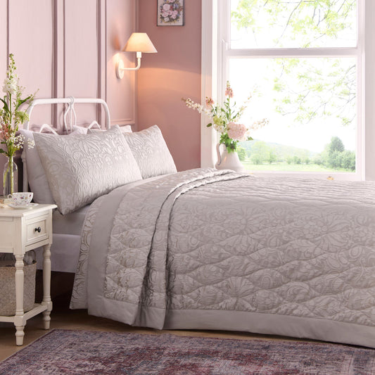 Worcester Bedspread in Silver 200 X 230cm