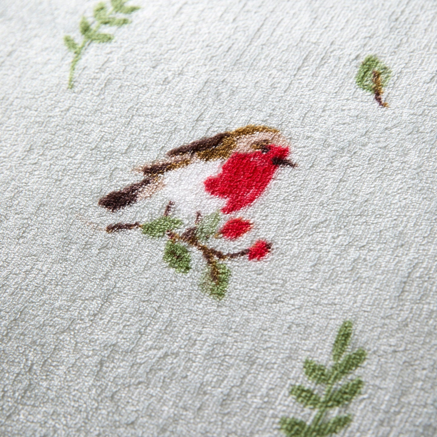 Winter Robin Duvet Cover Set in Duck Egg