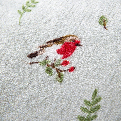 Winter Robin Duvet Cover Set in Duck Egg