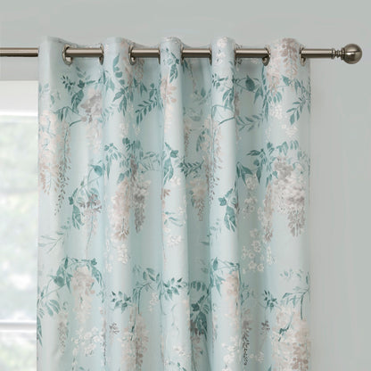 Wisteria Eyelet Curtains in Duck Egg