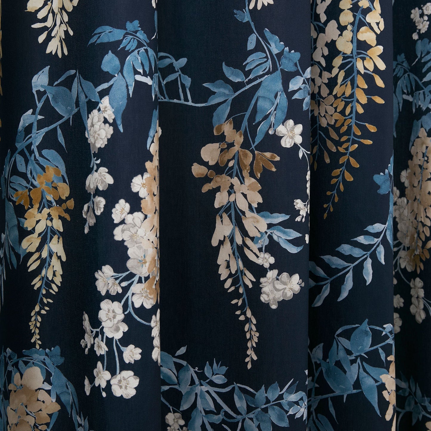 Wisteria Eyelet Curtains in Navy