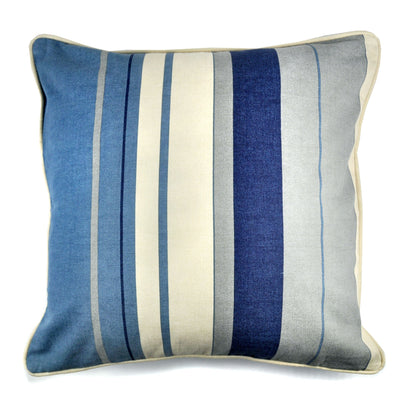Whitworth Stripe Cushion in Blue