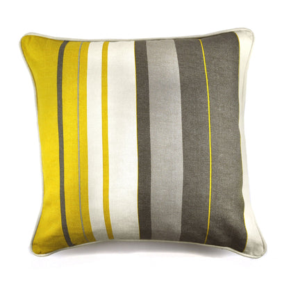 Whitworth Stripe Cushion in Ochre