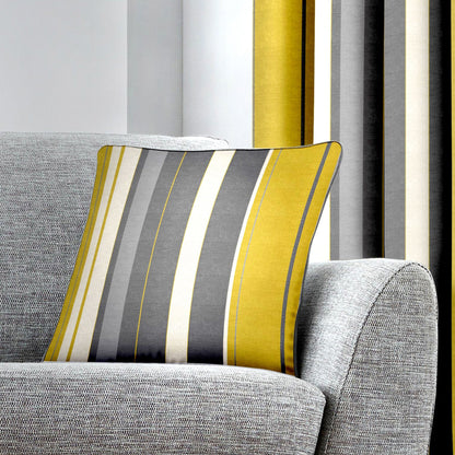 Whitworth Stripe Cushion in Ochre