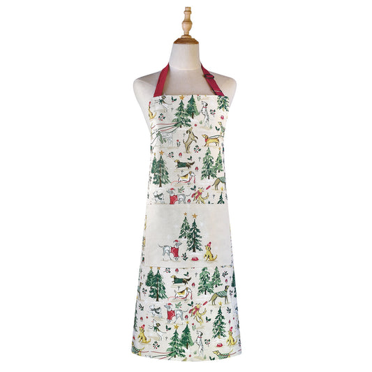 Winter Walkies Cotton Apron