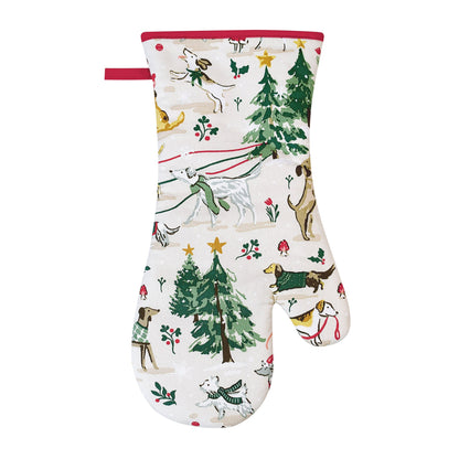Winter Walkies Gauntlet Oven Glove