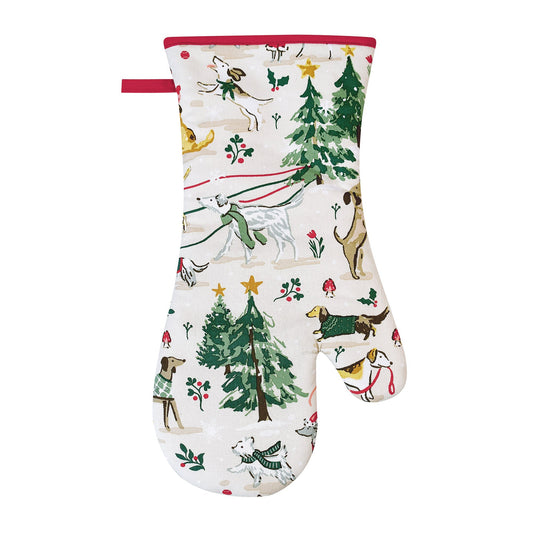 Winter Walkies Gauntlet Oven Glove
