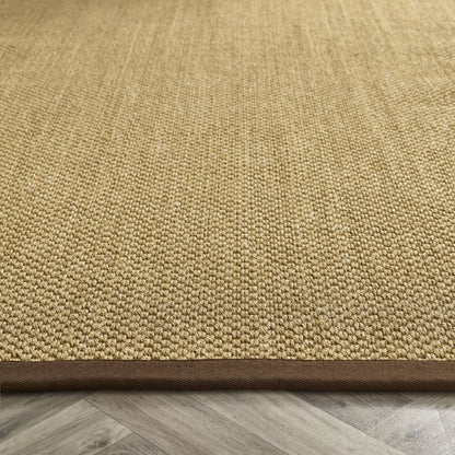 Origins Sisal Rug Warm Natural with Dark Brown Border