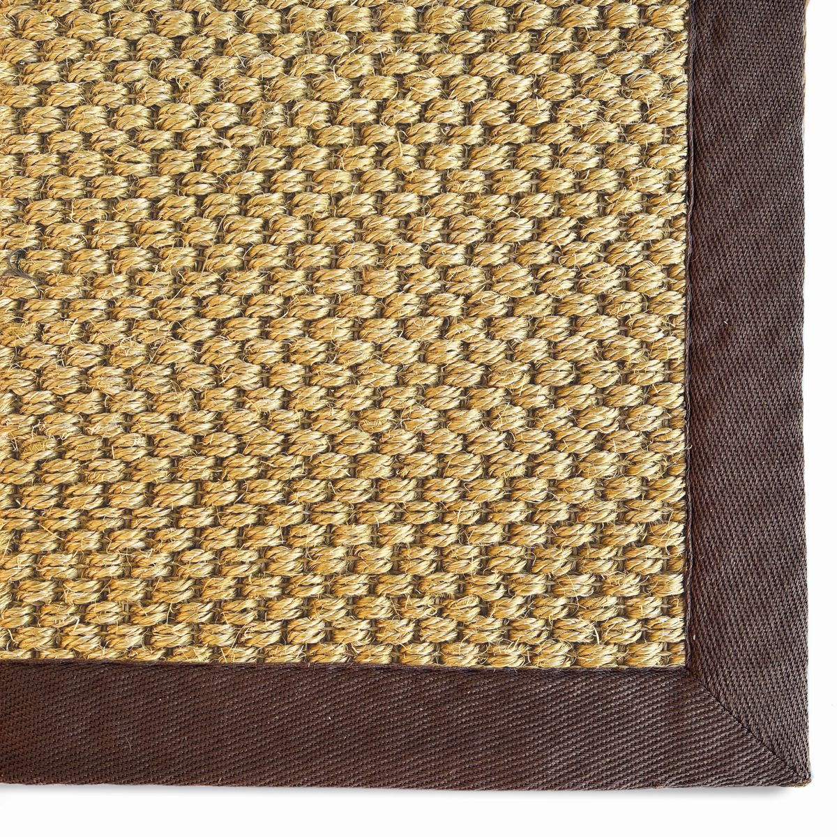 Origins Sisal Rug Warm Natural with Dark Brown Border