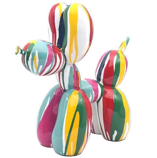 Drip Art Balloon Dog (white)