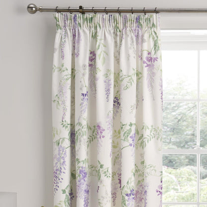 Wisteria Pencil Pleat Curtains in Lilac