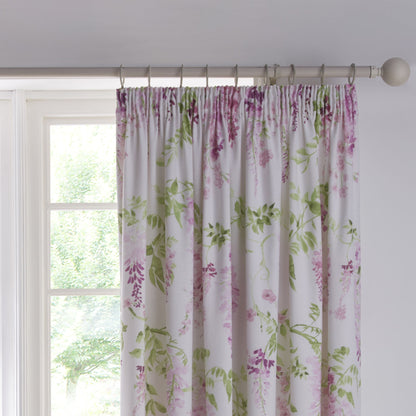Wisteria Pencil Pleat Curtains in Pink