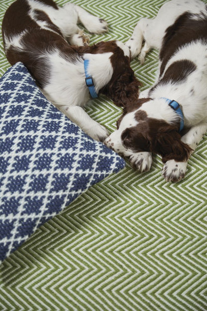 Hug Rug Woven Herringbone Rug Green