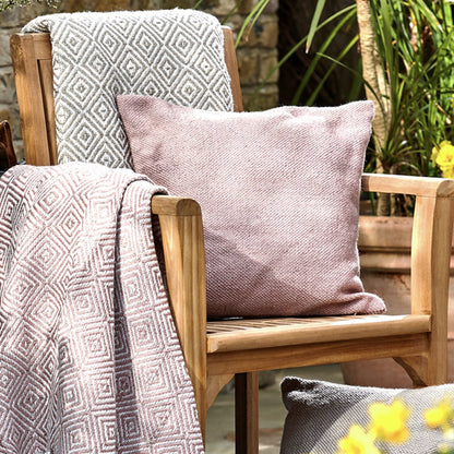 Hug Rug Woven Plain Rug Rose