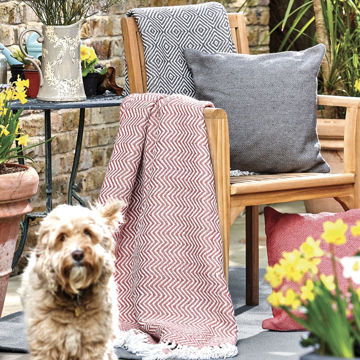 Hug Rug Woven Plain Rug Warm Grey