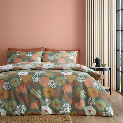 Yasmin Duvet Cover Set in Green
