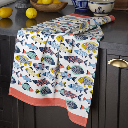 Aquarium Cotton Tea Towel