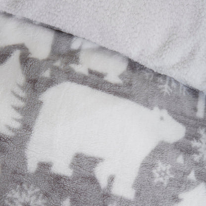 Arctic Animals Duvet Cover Set in Grey