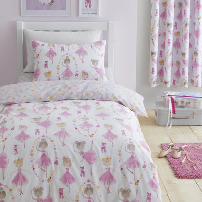 Ballet Dancer Duvet Cover Set in Pink