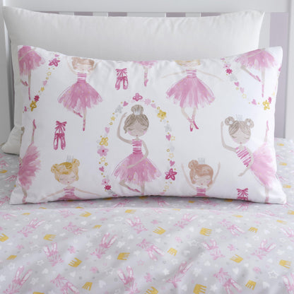 Ballet Dancer Duvet Cover Set in Pink