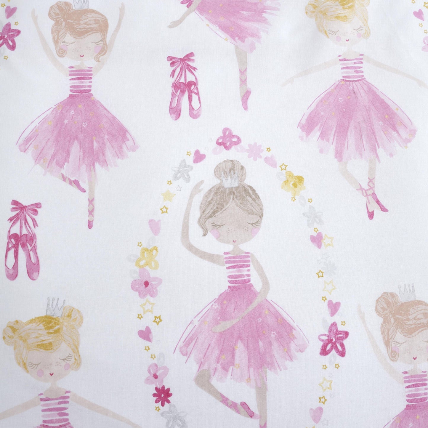 Ballet Dancer Duvet Cover Set in Pink