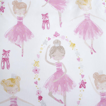 Ballet Dancer Duvet Cover Set in Pink