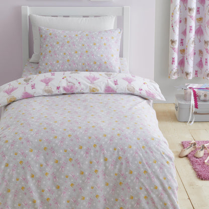 Ballet Dancer Duvet Cover Set in Pink